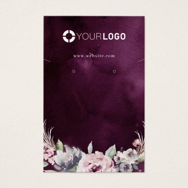 Tela de brinco de logotipo personalizado floral co (Frente)