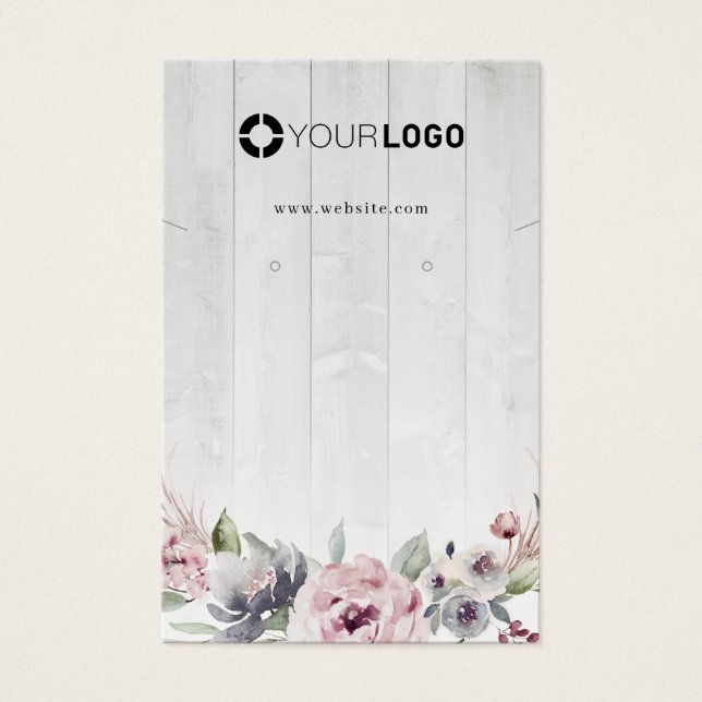 Tela de brinco de logotipo personalizado floral co (Frente)