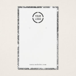 Tela de brinco personalizado com brilho prateado m