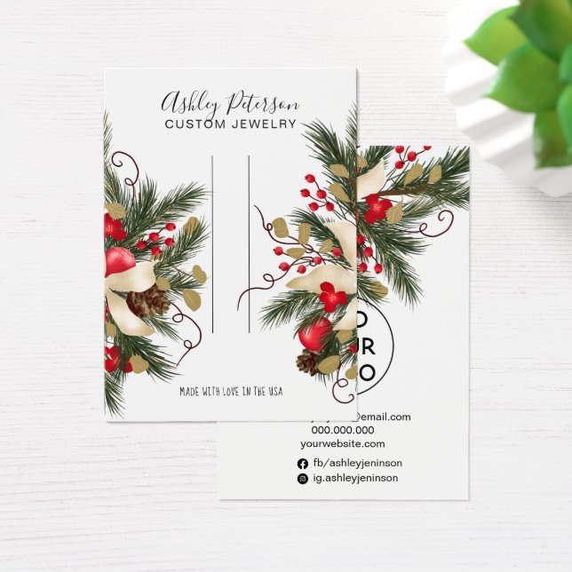 Tela de cabelo de coroa floral de Natal (Mesa)