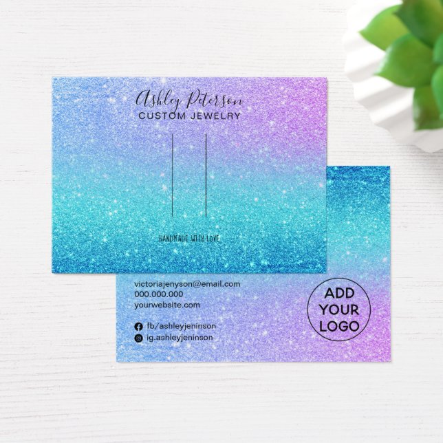 tela de clipe de cabelo azul-barretado com brilho  (Mesa)