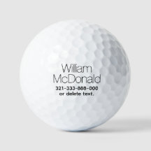 Tela de Exibição de Bolas de Golfe com Nome Person