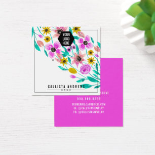 Tela de exibição do logotipo amarelo-rosa com co