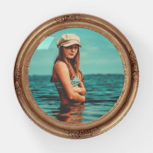 Tela de foto do retrato do Na moda do Ouro