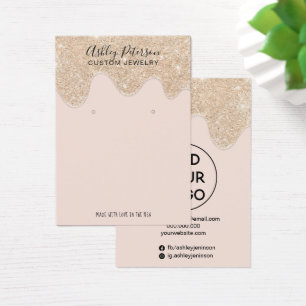 Tela de glitter dourado com gotas de joias