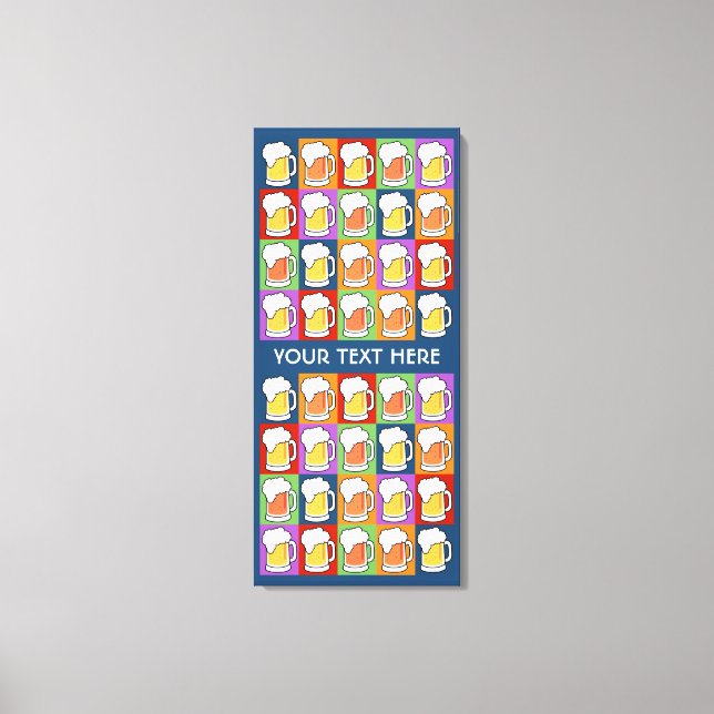 Tela de impressão personalizada BEER Pop Art (Frente)