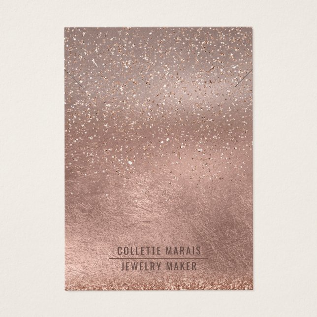 Tela de joias do Abstrato Glitter Dourado rosa (Frente)