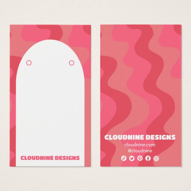 Tela De Ondas Retro De Arranque De Colar De Colar (Frente & Verso)