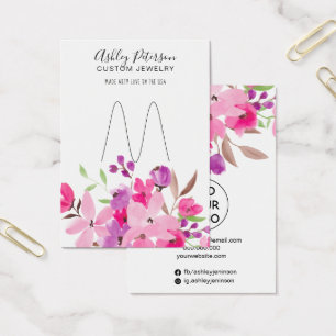 Tela de porta-moedas de joias florais, cor-de-rosa