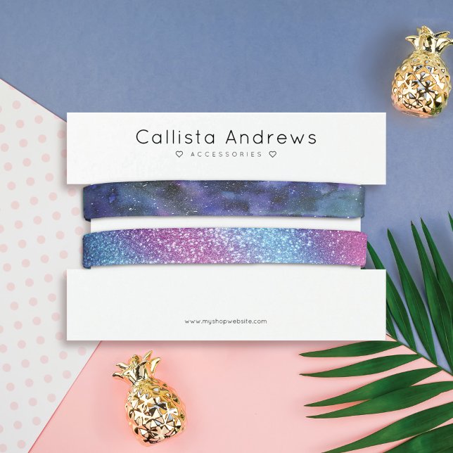 Tela de pulseira de Corações Pretos Brancos Simple (Criador carregado)