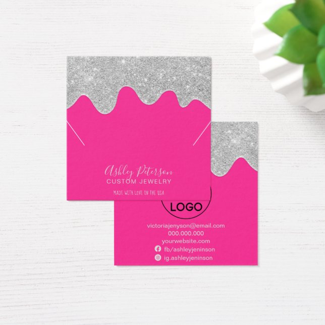 Tela de relva goteja neon rosa colar (Mesa)