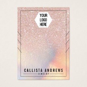 Tela do Colar Iridescente com Glitter Dourado rosa