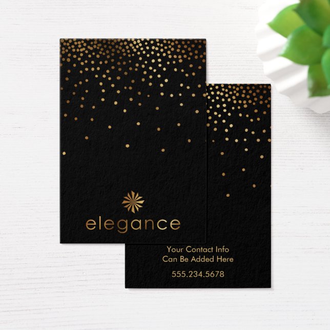 Tela do manuscrito preto Confetti Dourado (Mesa)