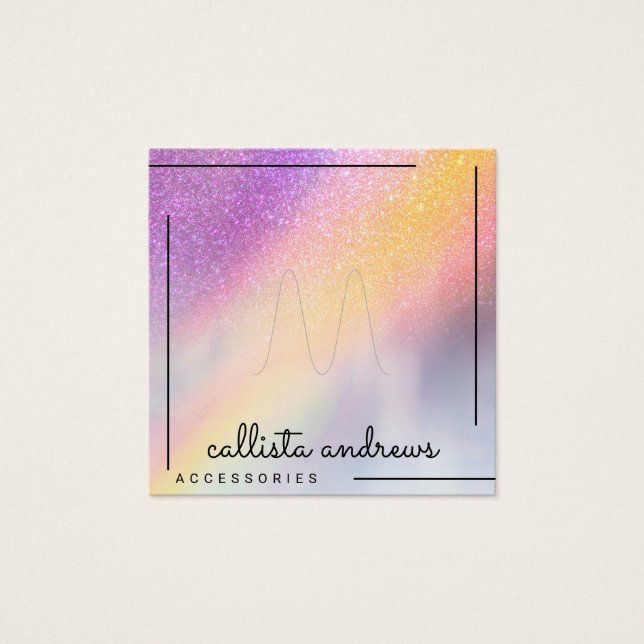 Tela do Rainbow Holographic Glitter Ombre Ring (Frente)