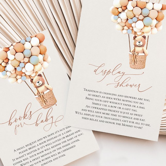 Tela do urso azul e cartão de gabinete do livro (Criador carregado)