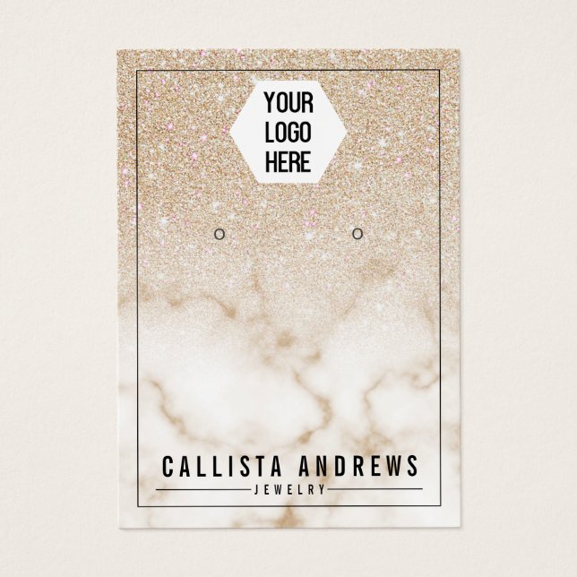 Tela Dourada do logotipo do Mármaco com brilho (Frente)