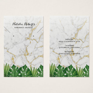 Tela Dourada Tropical Marble Jewelry Earrando