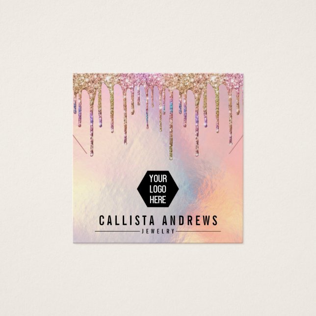 Tela Holográfica Glitter Drives de Logotipo (Frente)