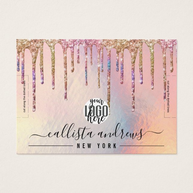 Tela Holográfica Glitter Drives de Logotipo (Frente)