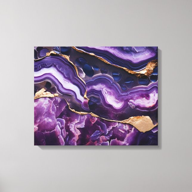 Tela Impressão de Geode em Arte de Muro de Ametist (Frente)