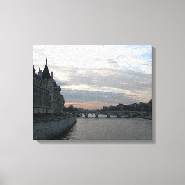 Tela Impressão de na moda com pôr do sol em Paris (Frente)