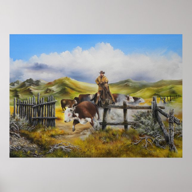 Tela Impressão de Óleo Pintura no Escritor (Frente)