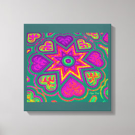 Tela Impressão em painel 'Hearts Full of Love' (Cores V