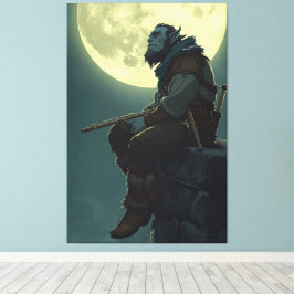Tela Meio-Orcóide Bardo Iluminado pela Lua Impressão em