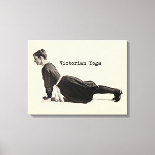 Tela Mulher de Yoga Vitoriana Vintage em Impressão de C