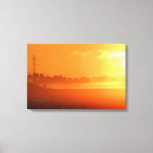 "Nascer do Sol com Nevoeiro Matinal" Impressão em