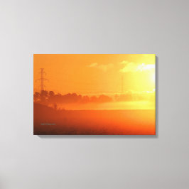 Tela "Nascer do Sol com Nevoeiro Matinal" Impressão em
