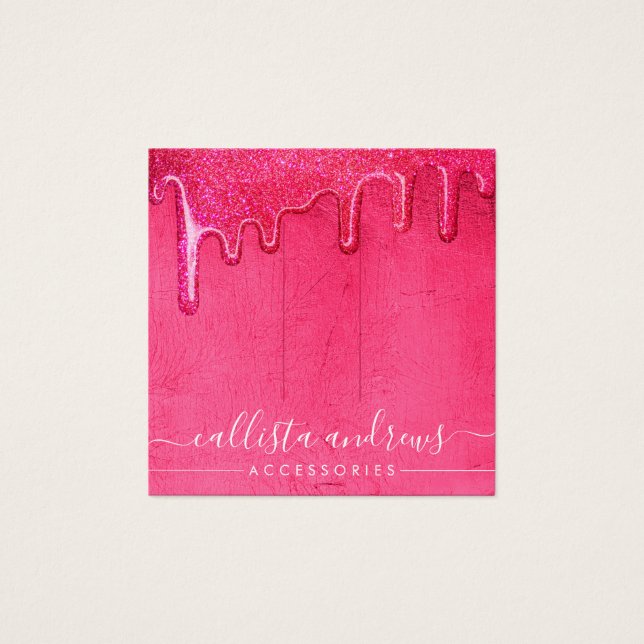 Tela Neon Pink Espesso Glitter Drives Clipe de Cab (Frente)