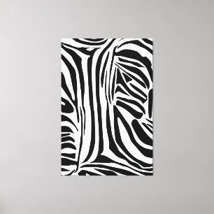 Tela Padrão de impressão de zebra preto e branco em neg