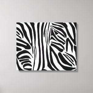 Tela Padrão de impressão de zebra preto e branco em neg