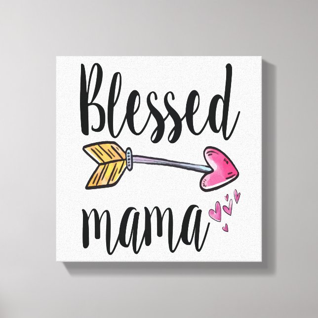 Tela Presente de Mãe Abencoada para Mamãe Impressão em  (Frente)