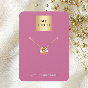 Tela QR do logotipo cor-de-rosa com joias de ouvid