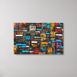Tela Quadro decorativo favela Impressão em Canva