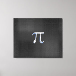 Tela Símbolo de cromo como Pi em Impressão de fibra de 