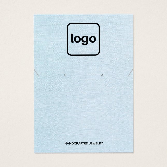 Tela Simples de Adição de Logotipo Azul e Colar (Frente)