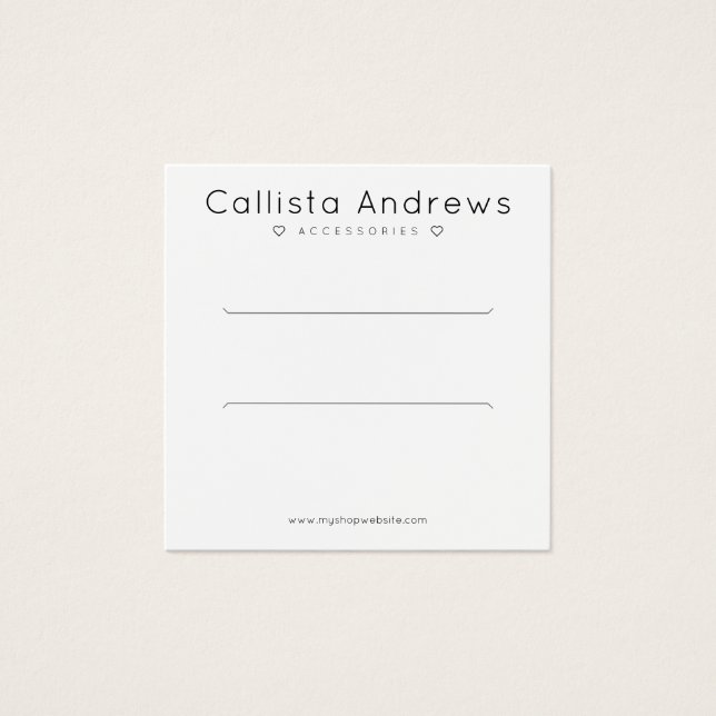 Tela Simples de Clipe de Cabelo do Coração Preto B (Frente)