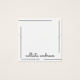 Tela Simples de Colar de Script de Borda Preta