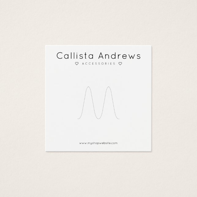 Tela Simples Elegante White Black Hearts Ring (Frente)