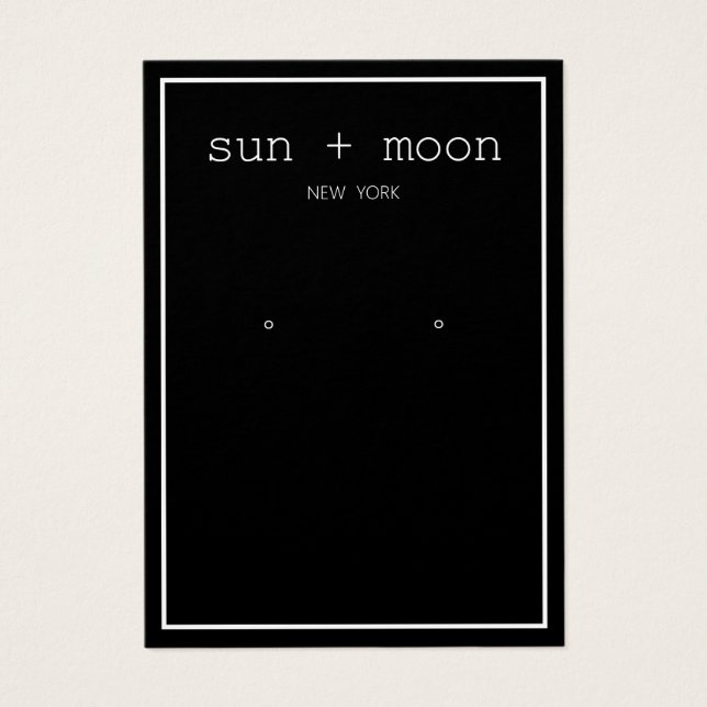 Tela Simples Preta Moderna de Orelha (Frente)