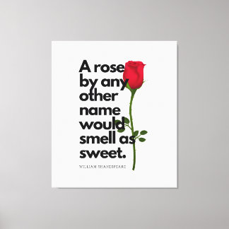 Tela Um poema de Shakespeare e uma rosa Impressão em t