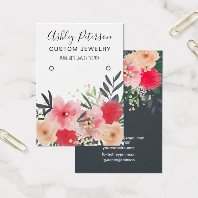 Tela verde-rosa-moderna com anel de ourivesaria (Escritótio)