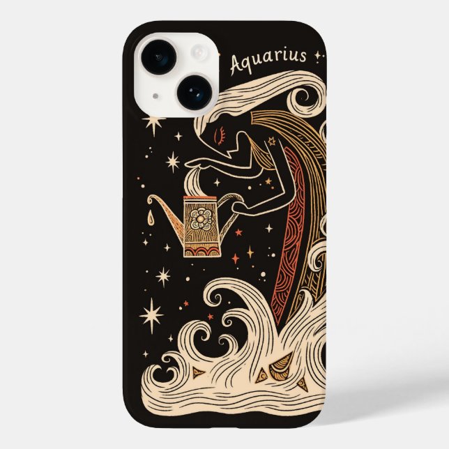 Telas Aquarius capas de iphoneArte Zodiac Celestia (Verso)