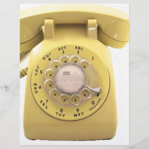Telefone giratório amarelo