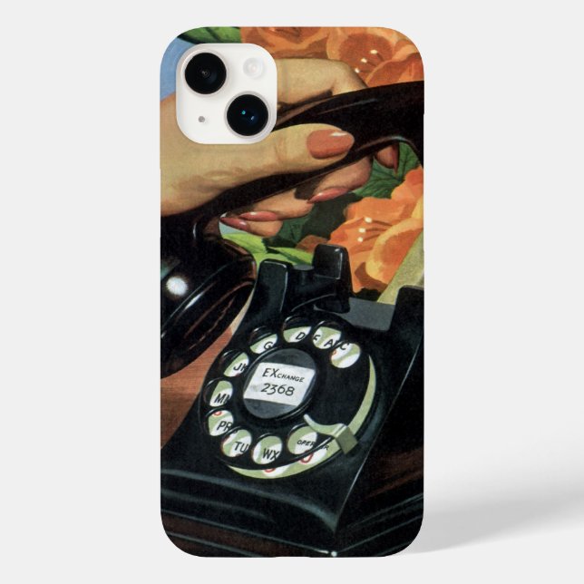 Telefone Retro com Discagem Rotativa, Vintage Busi (Verso)