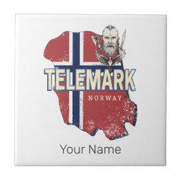 Telemark Norway Province Map Vintage Souvenir