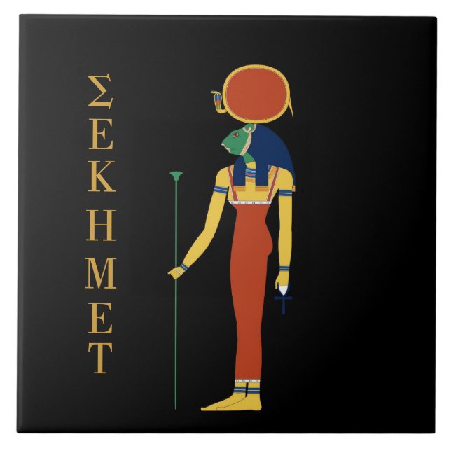TELHA EGÍPCIA DA DEUSA DE SEKHMET (Frente)